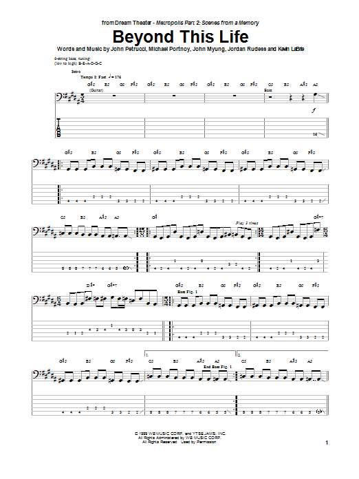 Produktgalerie: Seite 1 von 1 Beyond This Life, Dream Theater, E-Bass