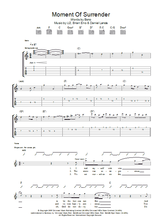 Produktgalerie: Seite 1 von 1 Moment Of Surrender, U2, Gitarre