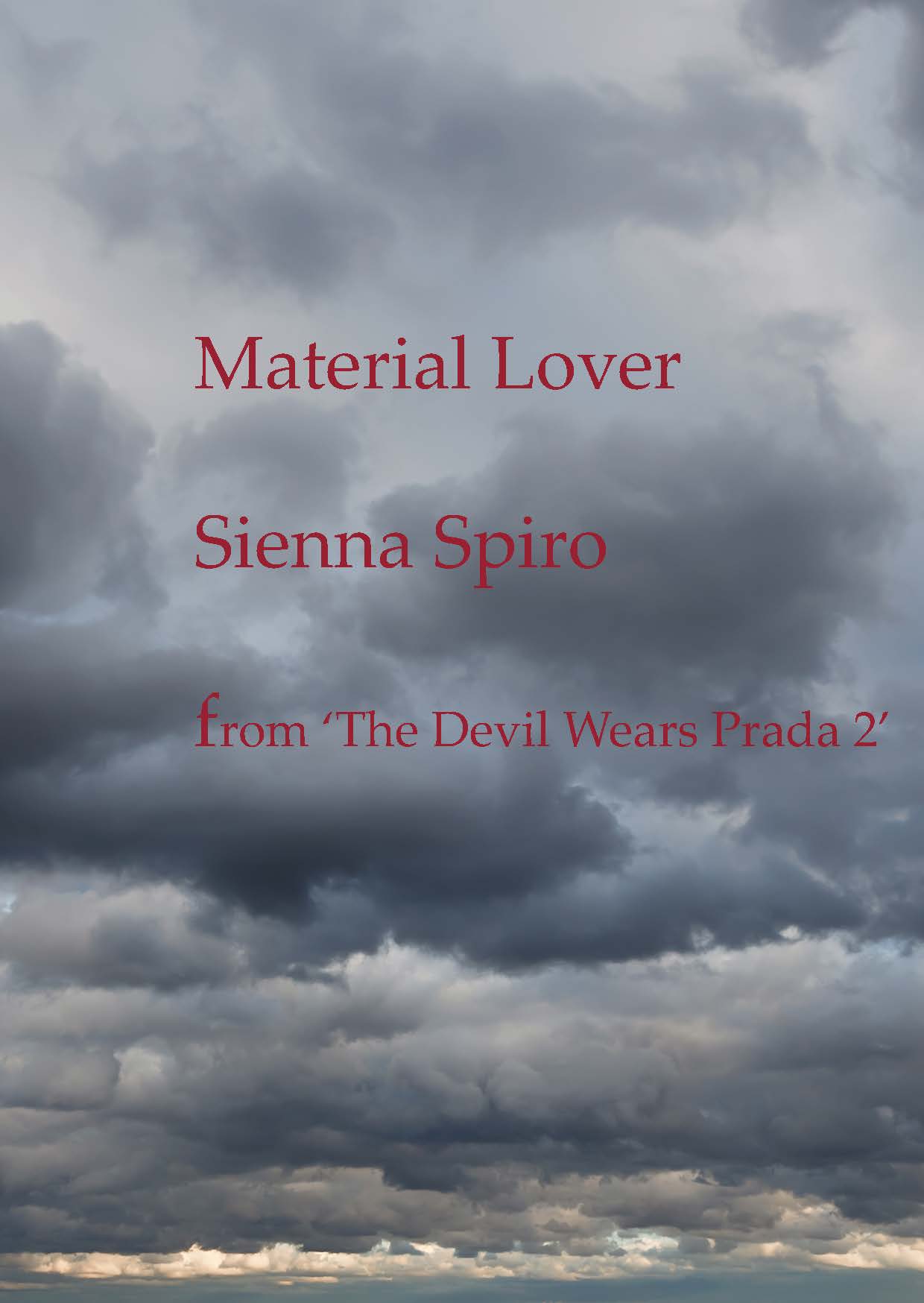 cover: Material Lover, Sienna Spiro, Gesang, Gitarre, Klavier