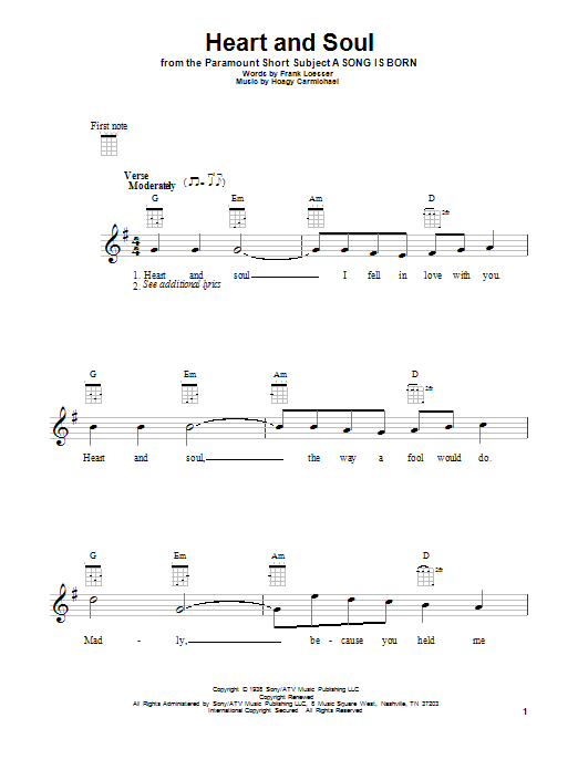 Product gallery: Page 1 of 1 Heart And Soul, Hoagy Carmichael