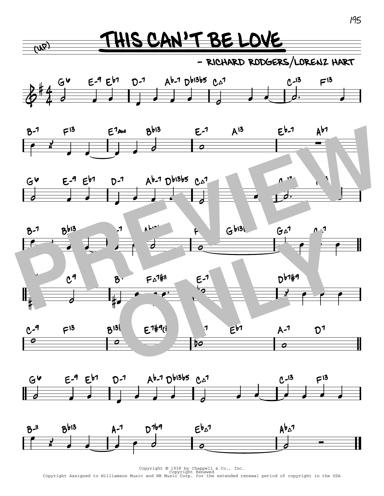 Produktbild zu: This Can't Be Love (arr. David Hazeltine)