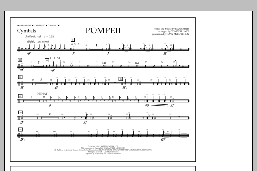 Produktbild zu:  Pompeii - Cymbals - Tom Wallace