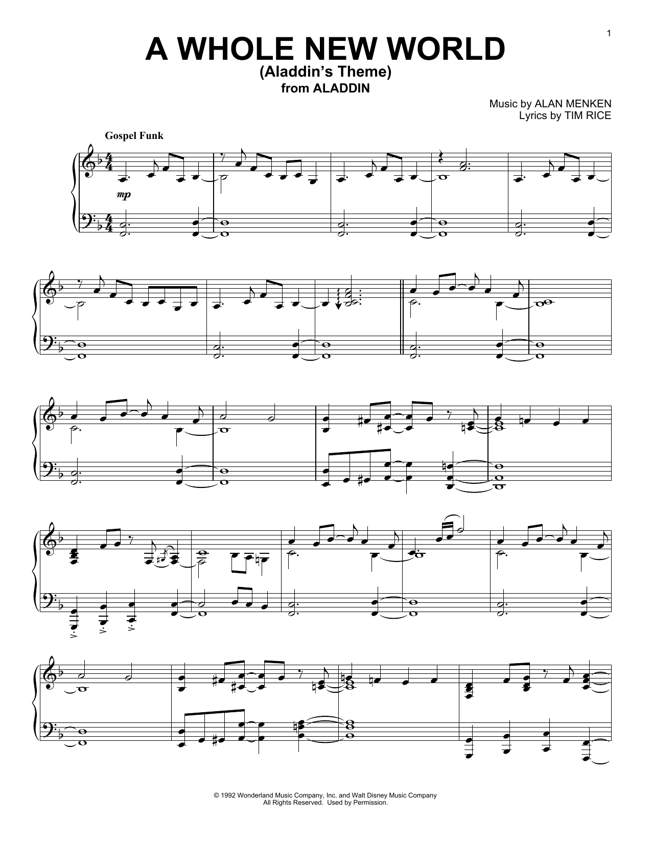 Produktbild zu: A Whole New World (from Aladdin)