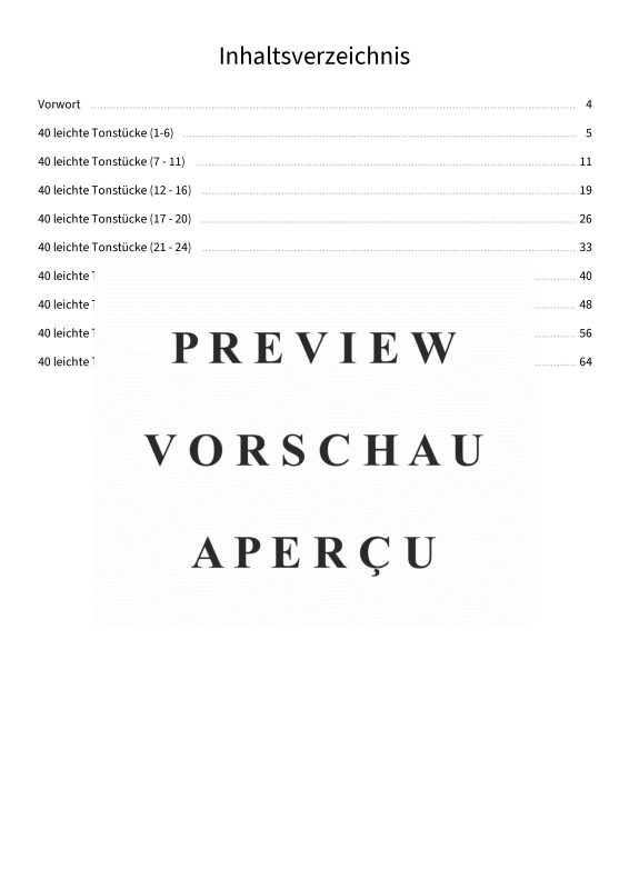 Produktgalerie: Seite 5 von 11 40 leichte Tonstücke, , Klavier Solo
