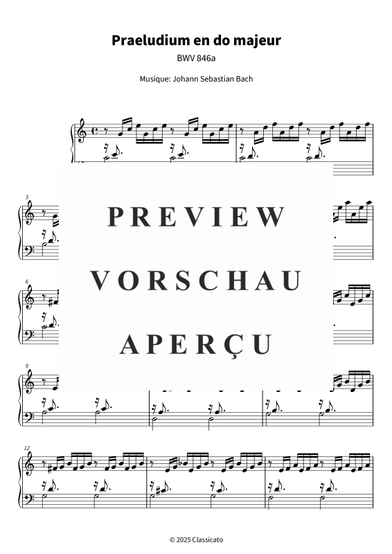 Produktgalerie: Seite 5 von 6 Praeludium en do majeur - BWV 846a, , Klavier Solo