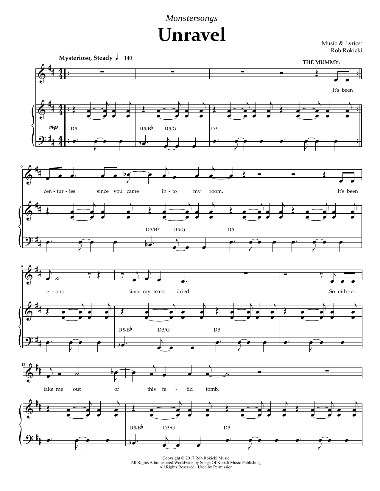 Produktbild zu: Unravel (from Monstersongs)
