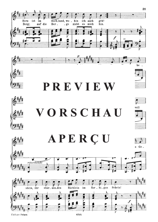 Product gallery: Page 3 of 4 Hochländers Abschied, Op.25 No.13, , Medium Voice and Piano