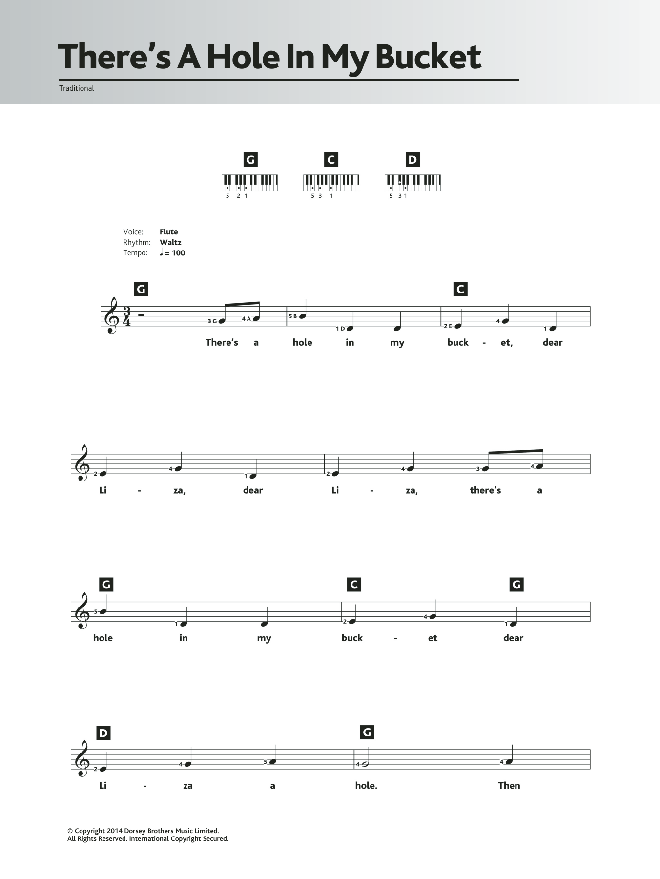 Produktgalerie: Seite 1 von 1 There's A Hole In My Bucket, Traditional, Klavier