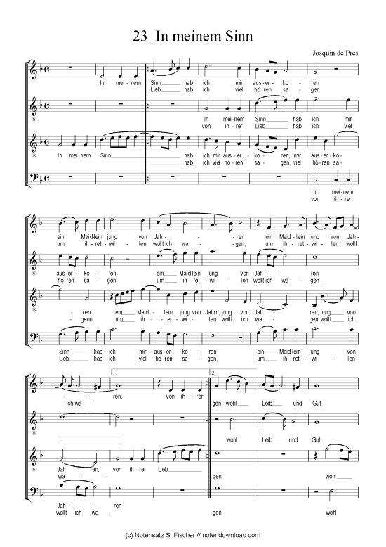 Produktbild zu: In meinem Sinn Josquin de Pres (1450-1521)