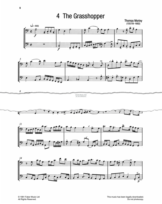 Produktgalerie: Seite 1 von 1 The Grasshopper, Thomas Morley, Fagott