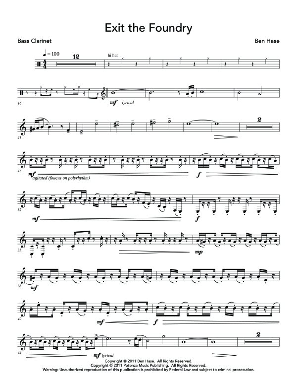 Product gallery: Page 1 of 8 Exit the Foundry, , (bass clarinet and CD)