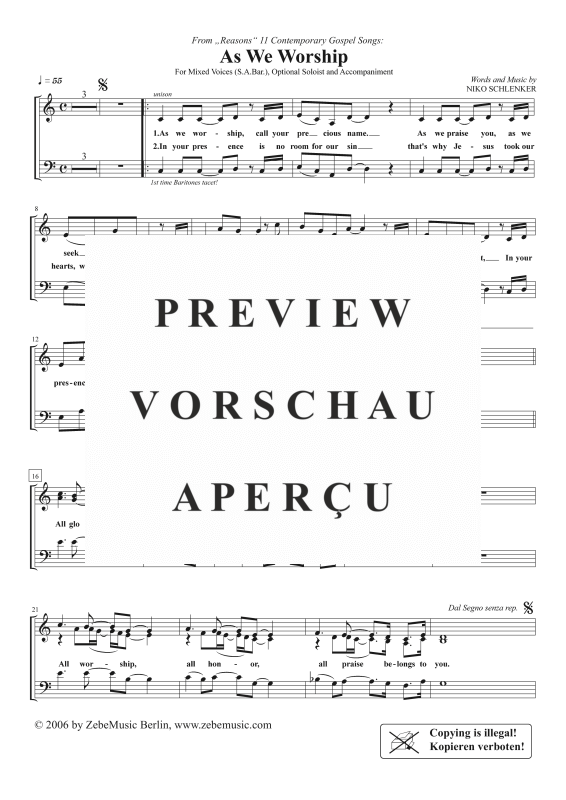 Produktgalerie: Seite 3 von 10 As We Worship, , Gemischter Chor SAB und Klavier