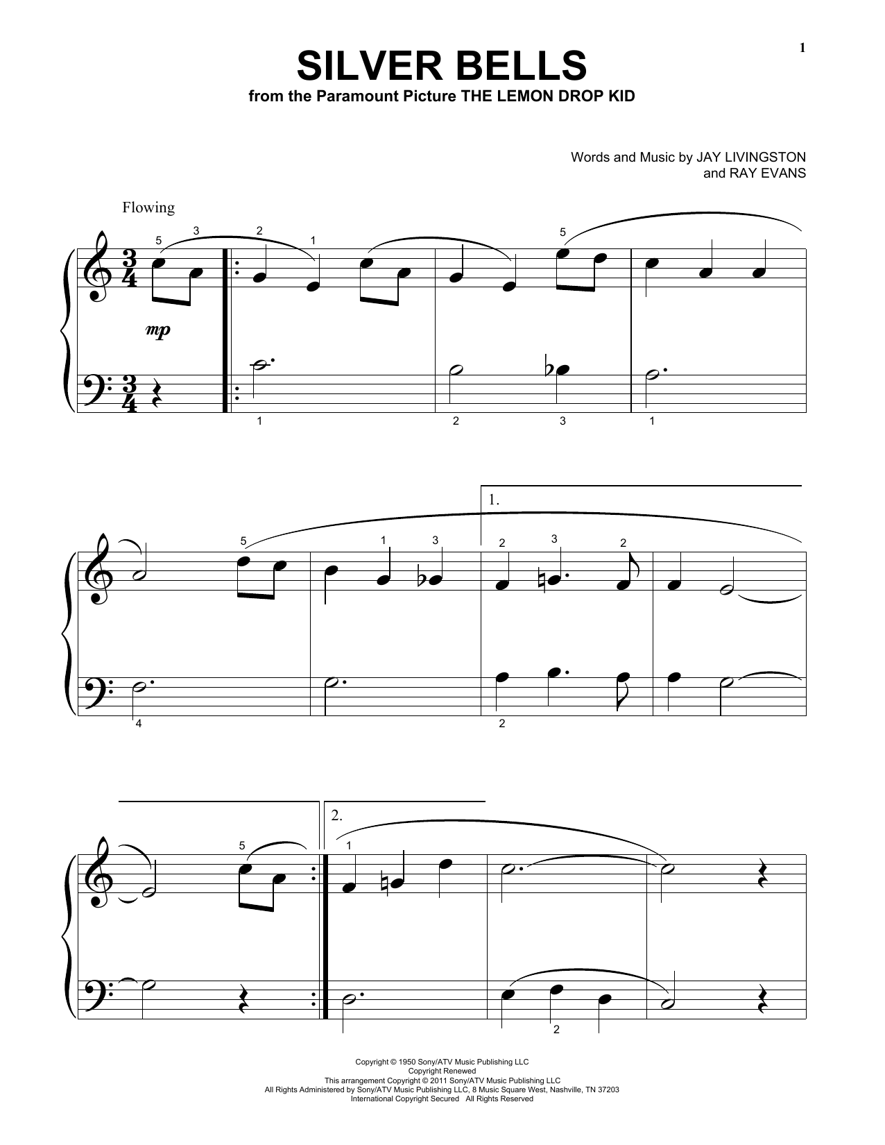 Produktgalerie: Seite 1 von 1 Silver Bells, Jay Livingston, Klavier
