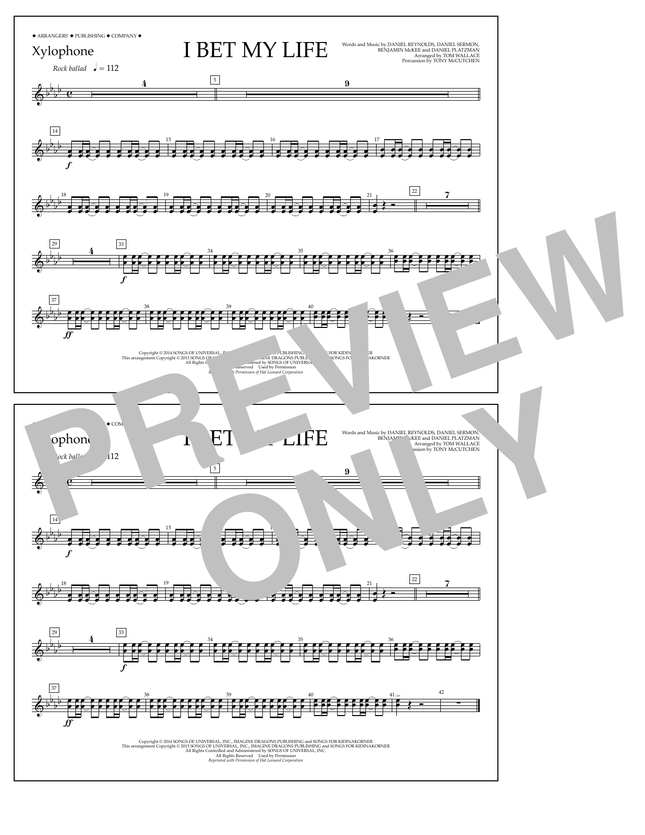 Produktgalerie: Seite 1 von 1 I Bet My Life - Xylophone, Tom Wallace, Ensemble