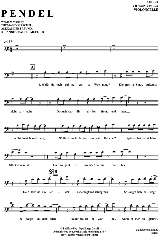 Produktgalerie: Seite 1 von 4 Pendel , Catterfeld, Yvonne, (Violon-Cello)