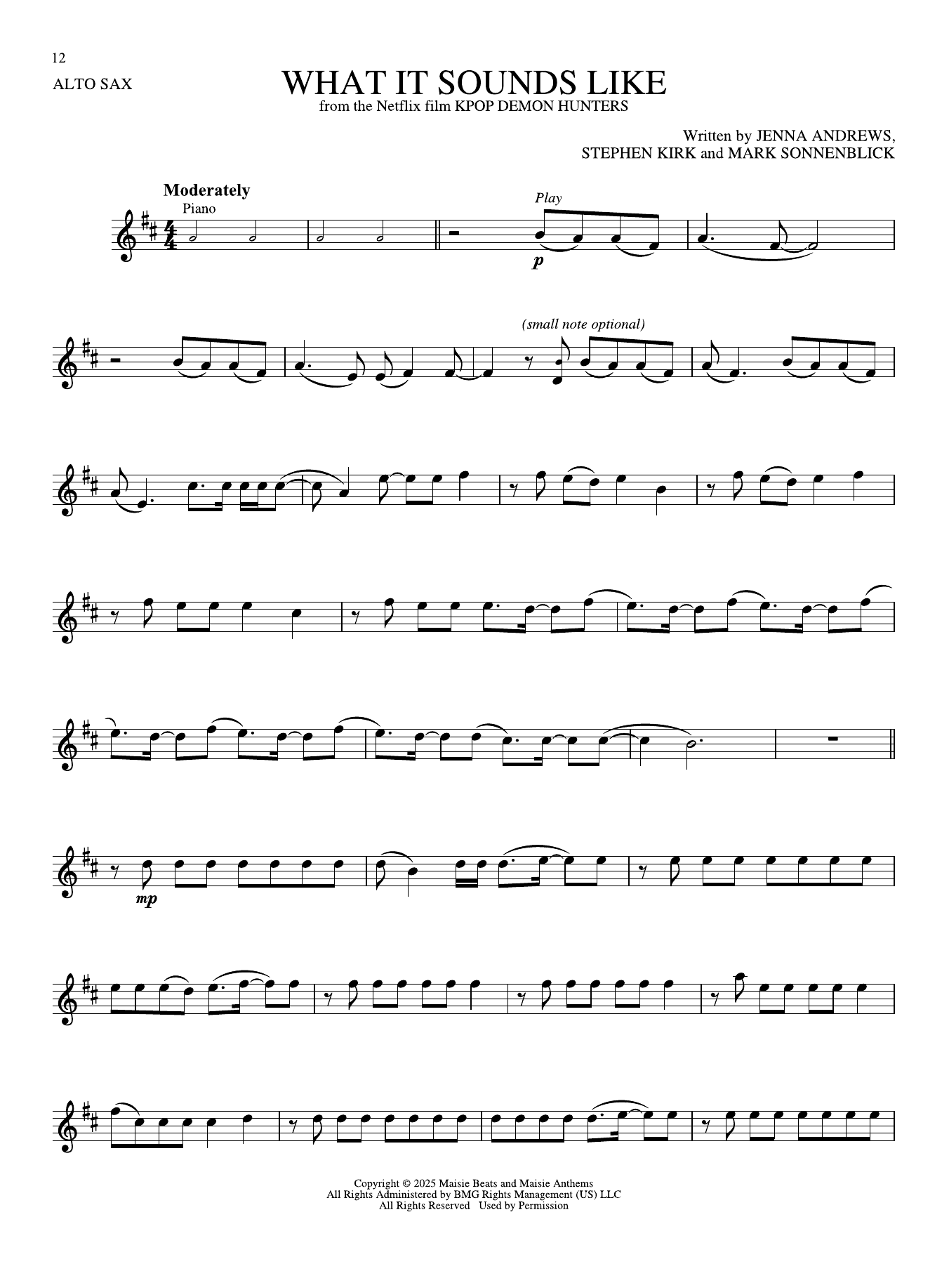 Product gallery: Page 1 of 1 What It Sounds Like (from KPop Demon Hunters), Jenna Andrews