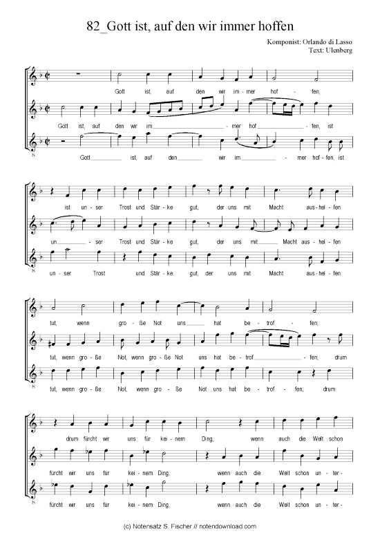 Produktbild zu: Gott ist, auf den wir immer hoffen Orlando di Lasso / Ulenberg