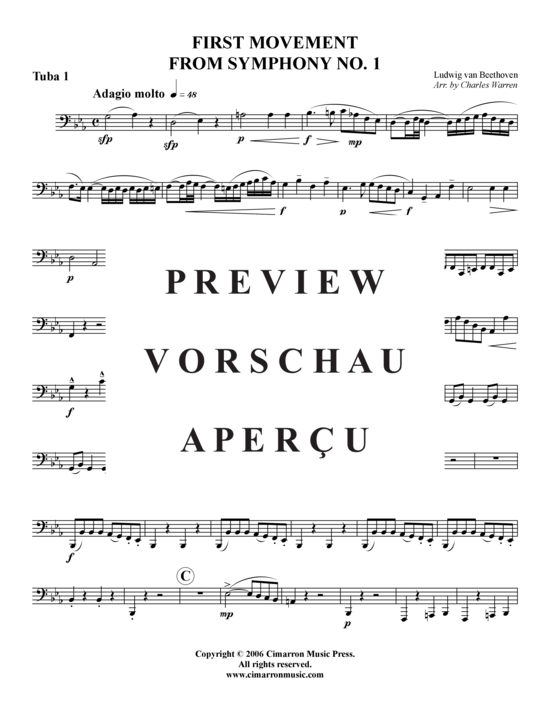 Product gallery: Page 2 of 21 Symphony Nr. 1, 1.Satz , , (Tuba-Ensemble: Baritone/Pos+Tuba)