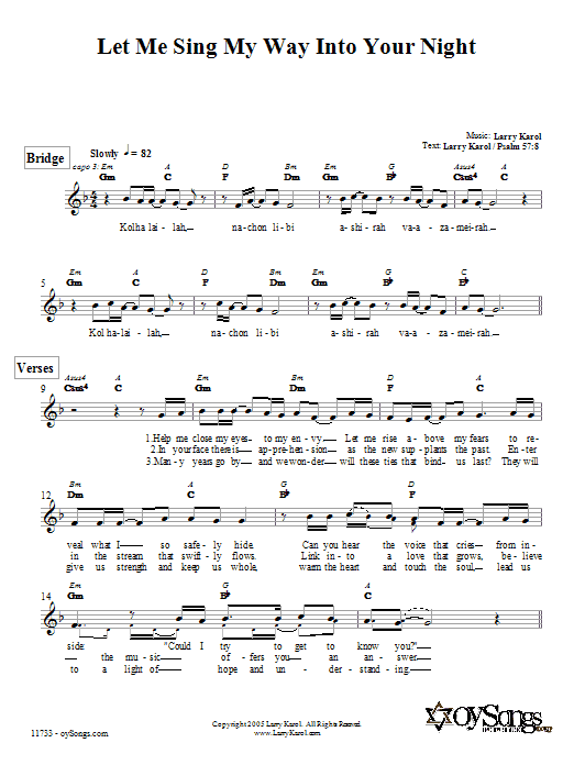 Product gallery: Page 1 of 1 Let Me Sing My Way Into Your Night, Larry Karol