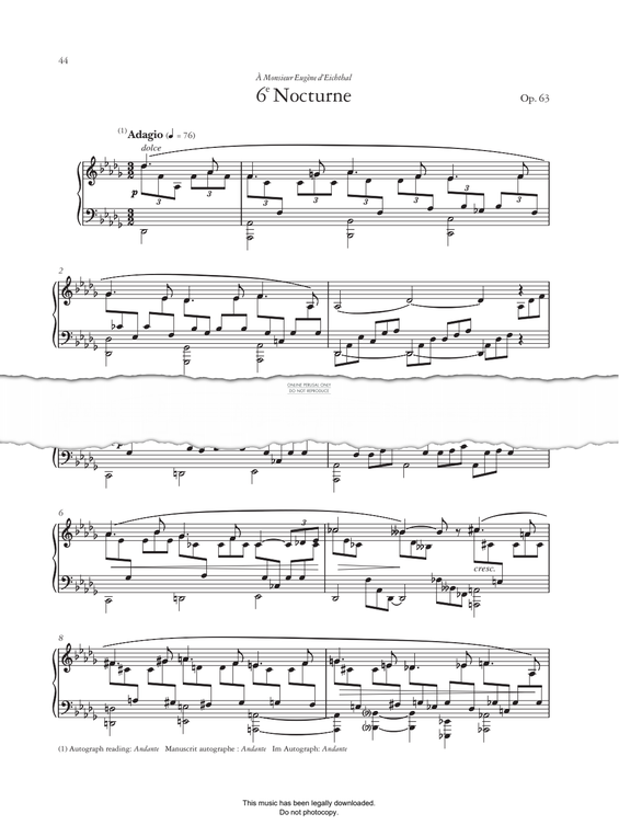 Product picture to: Nocturne No.6, Op.63