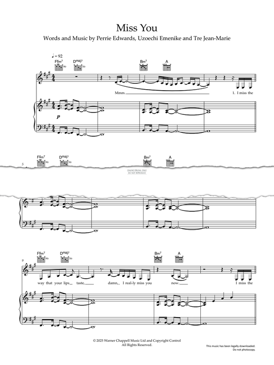 Product gallery: Page 1 of 1 Miss You, Perrie