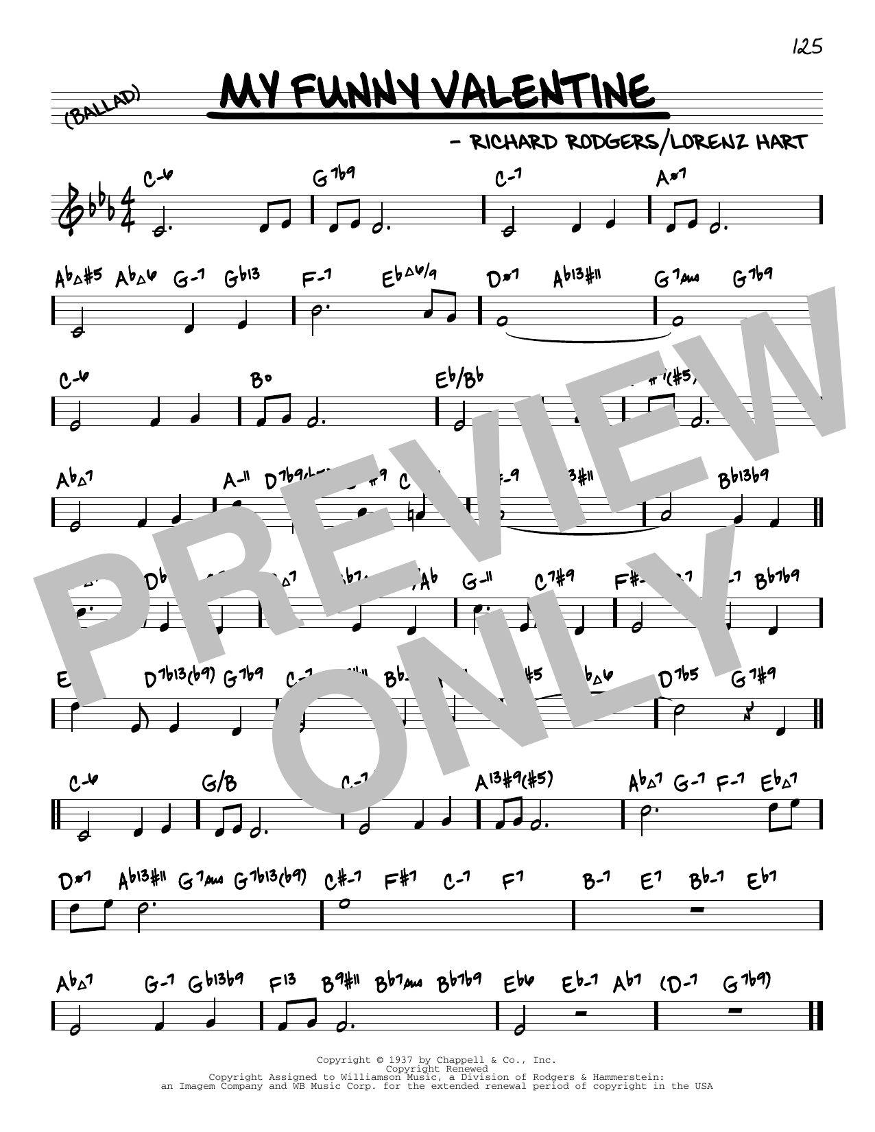 Produktbild zu: My Funny Valentine (arr. David Hazeltine)