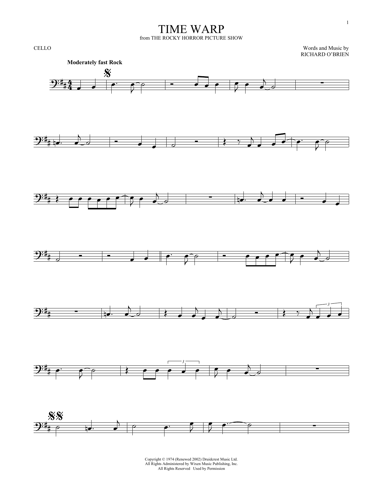 Produktgalerie: Seite 1 von 1 Time Warp, Richard O'Brien, Violoncello