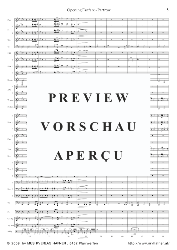 Product gallery: Page 11 of 11 Opening Fanfare, , (large wind orchestra)