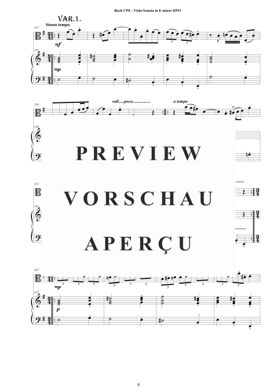 Product gallery: Page 10 of 11 Viola Sonata in E-Moll H551, , Viola and Piano/Harpsichord