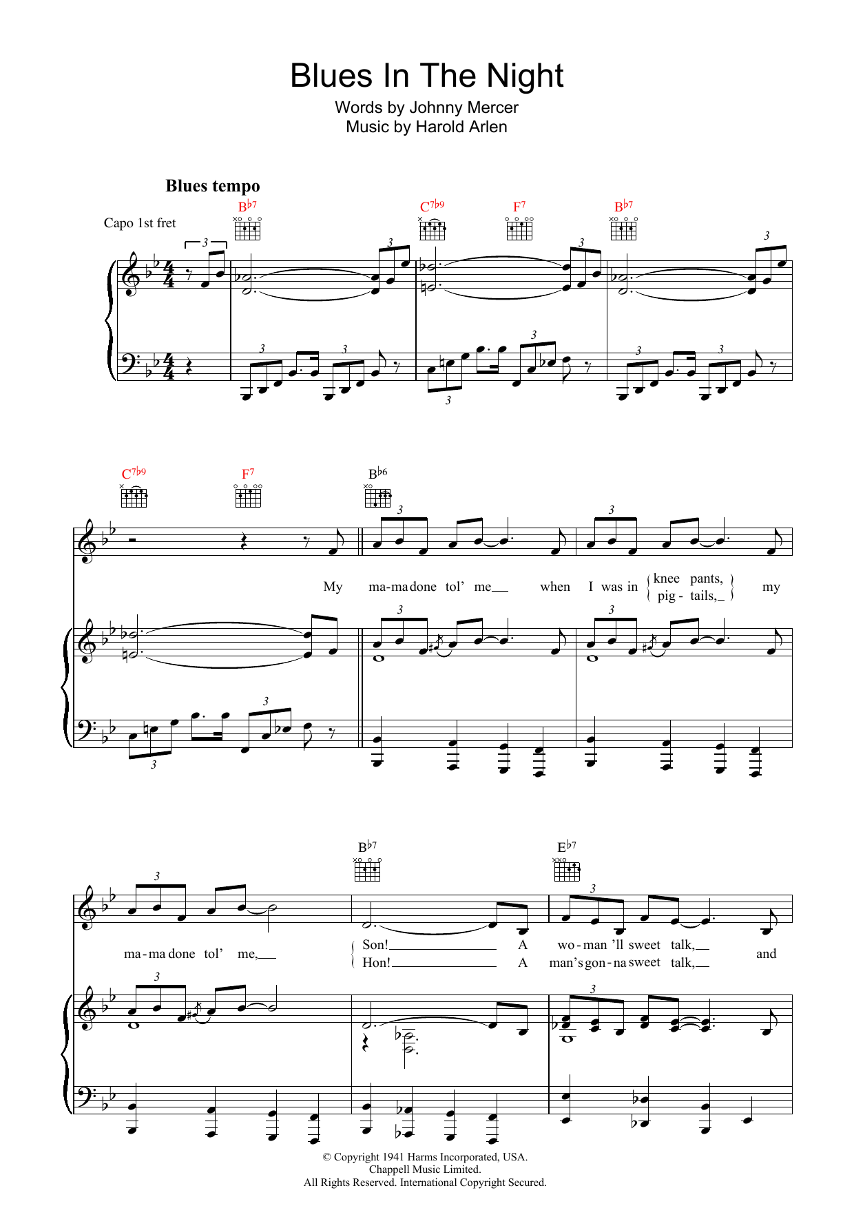 Produktbild zu: Blues In The Night (My Mama Done Tol' Me)