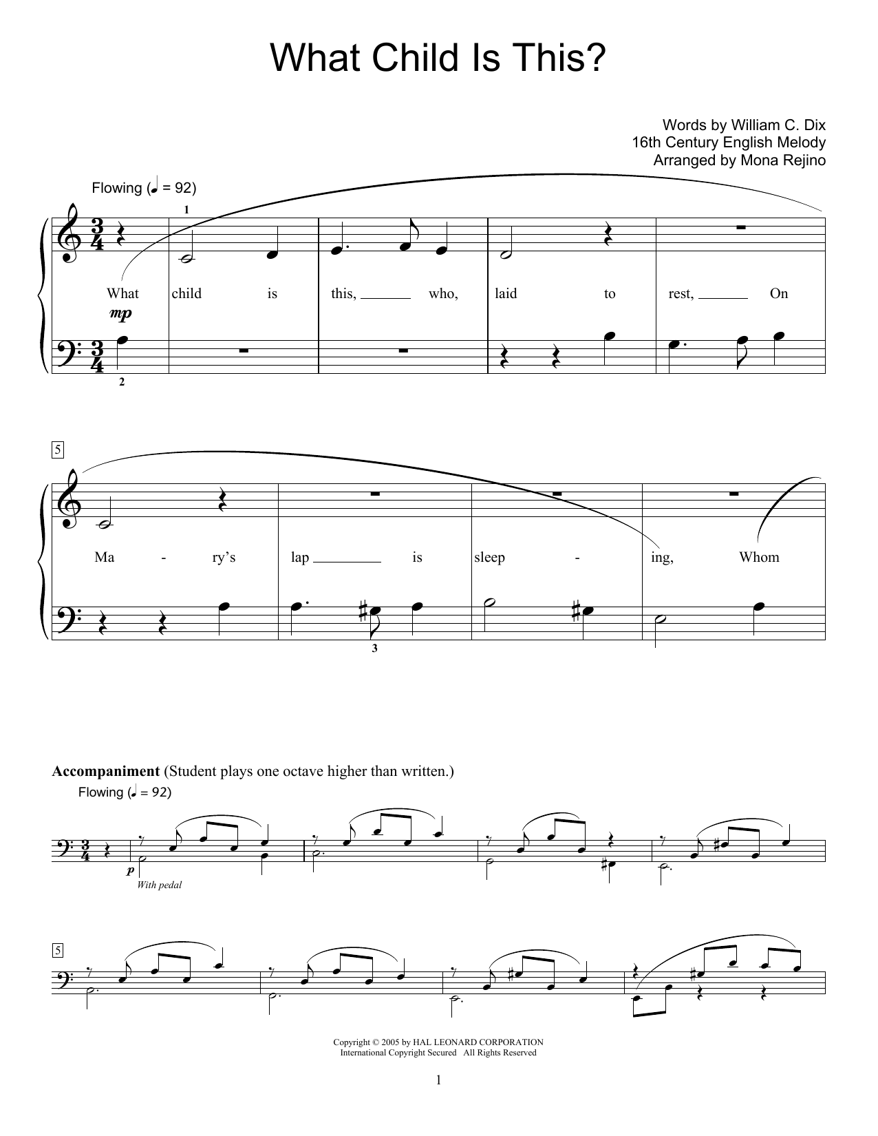 Product gallery: Page 1 of 1 What Child Is This?, 16th Century English Melody
