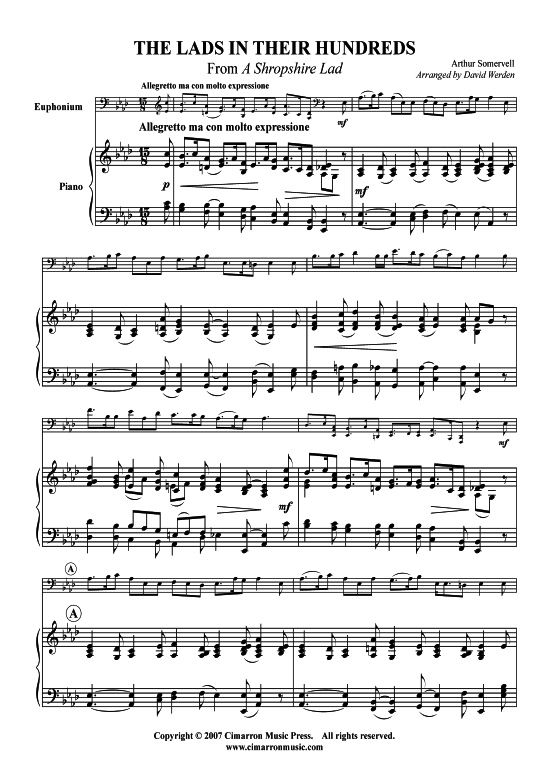 Product picture to: The Lads in Their Hundreds Arthur Somervell (aus: A Shropshire Lad)