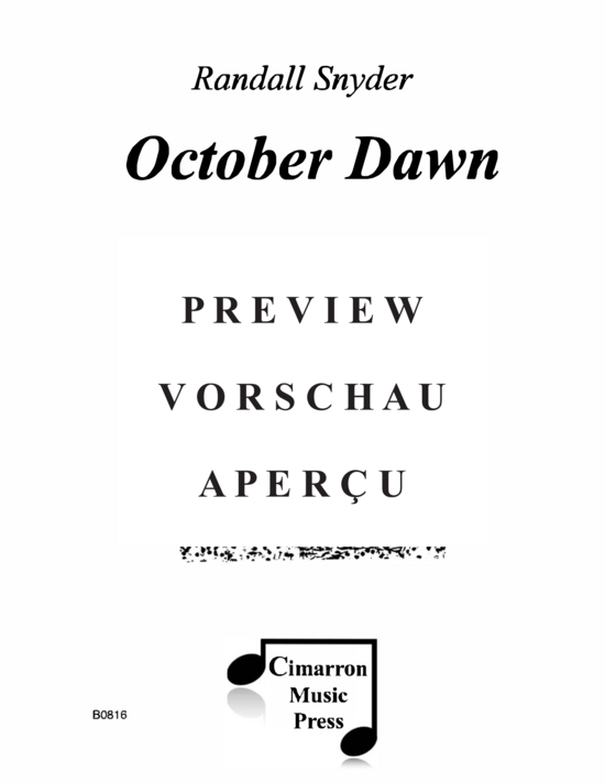 gallery: October Dawn , , (Oboe und Klavier)