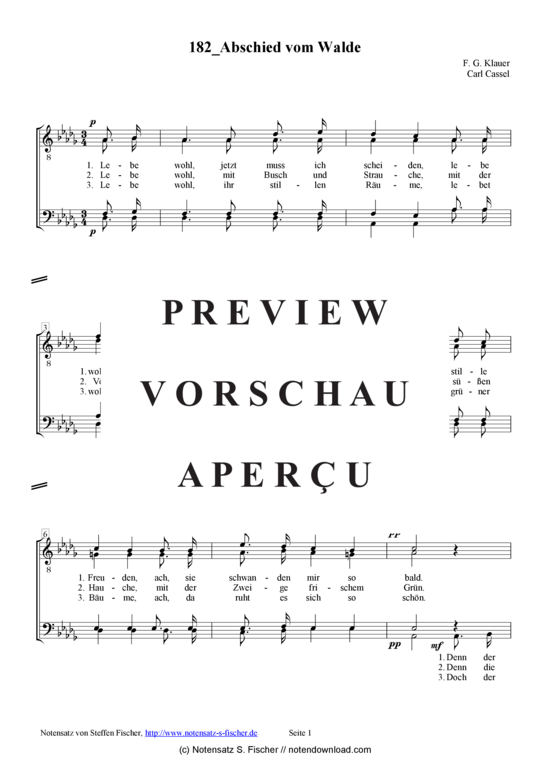 Product gallery: Page 2 of 3 Abschied vom Walde  , , (male choir)