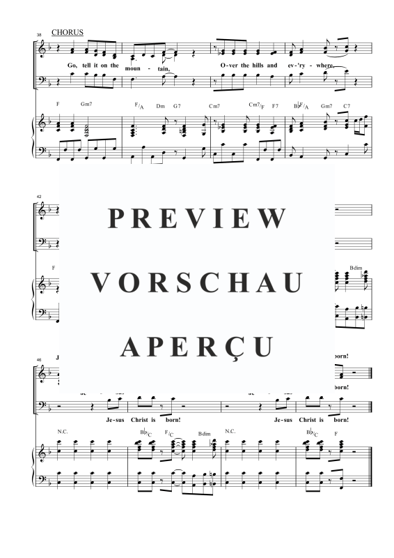 Produktgalerie: Seite 10 von 10 Go, Tell It on the Mountains, , Gemischter Chor SAB, Solo und Klavier