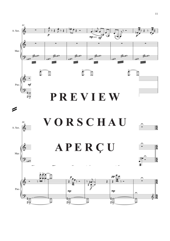 Product gallery: Page 12 of 21 Frequent Flyer , , (alto saxophone, marimba + piano)