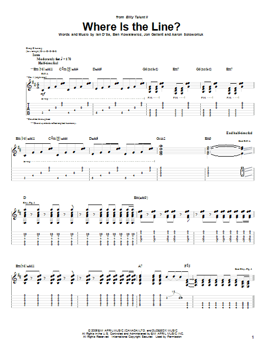 Product gallery: Page 1 of 1 Where Is The Line?, Billy Talent