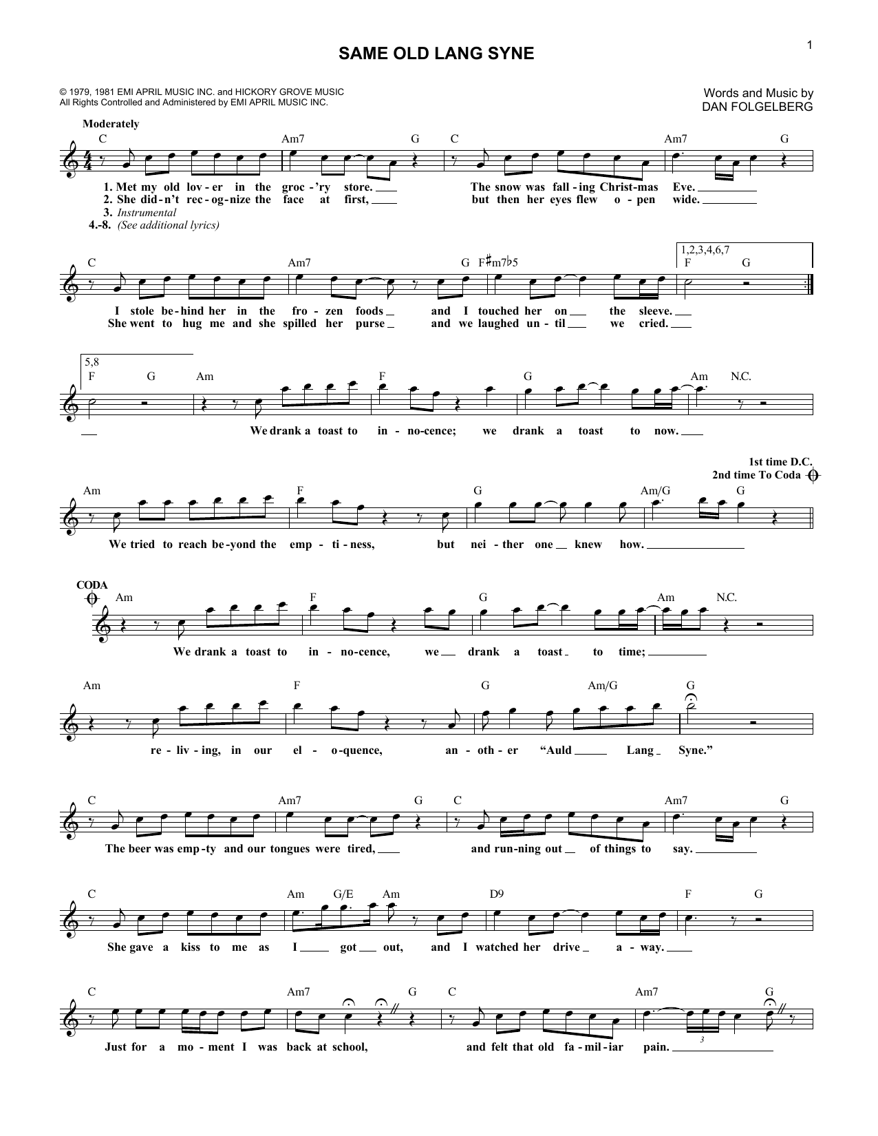 Produktbild zu: Same Old Lang Syne