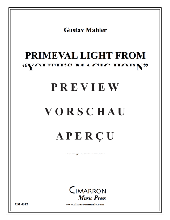 gallery: Primeval Light from Youth´s Magic Horn , , (Horn in F Quintett)