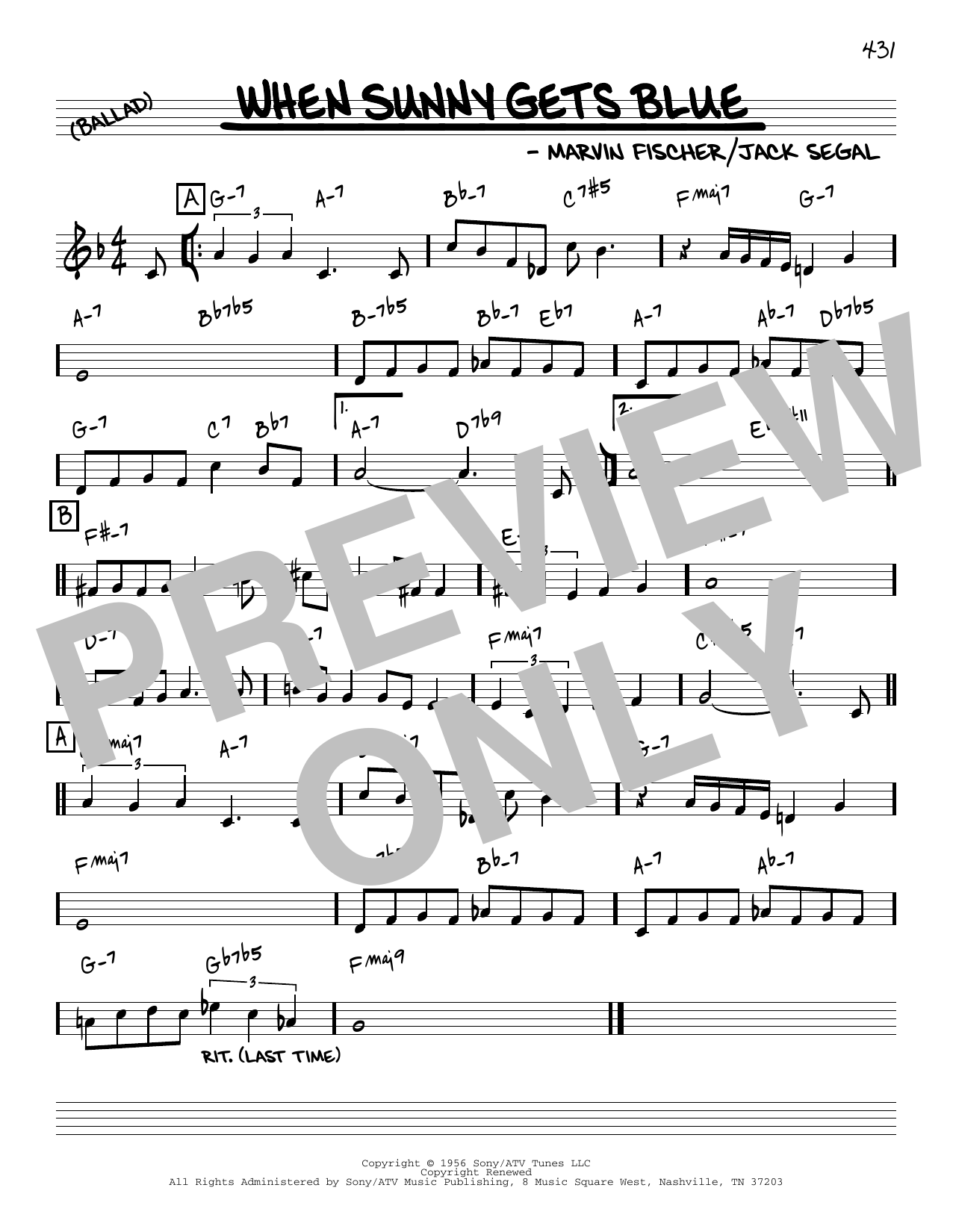 Produktbild zu: When Sunny Gets Blue [Reharmonized version] (arr. Jack Grassel)