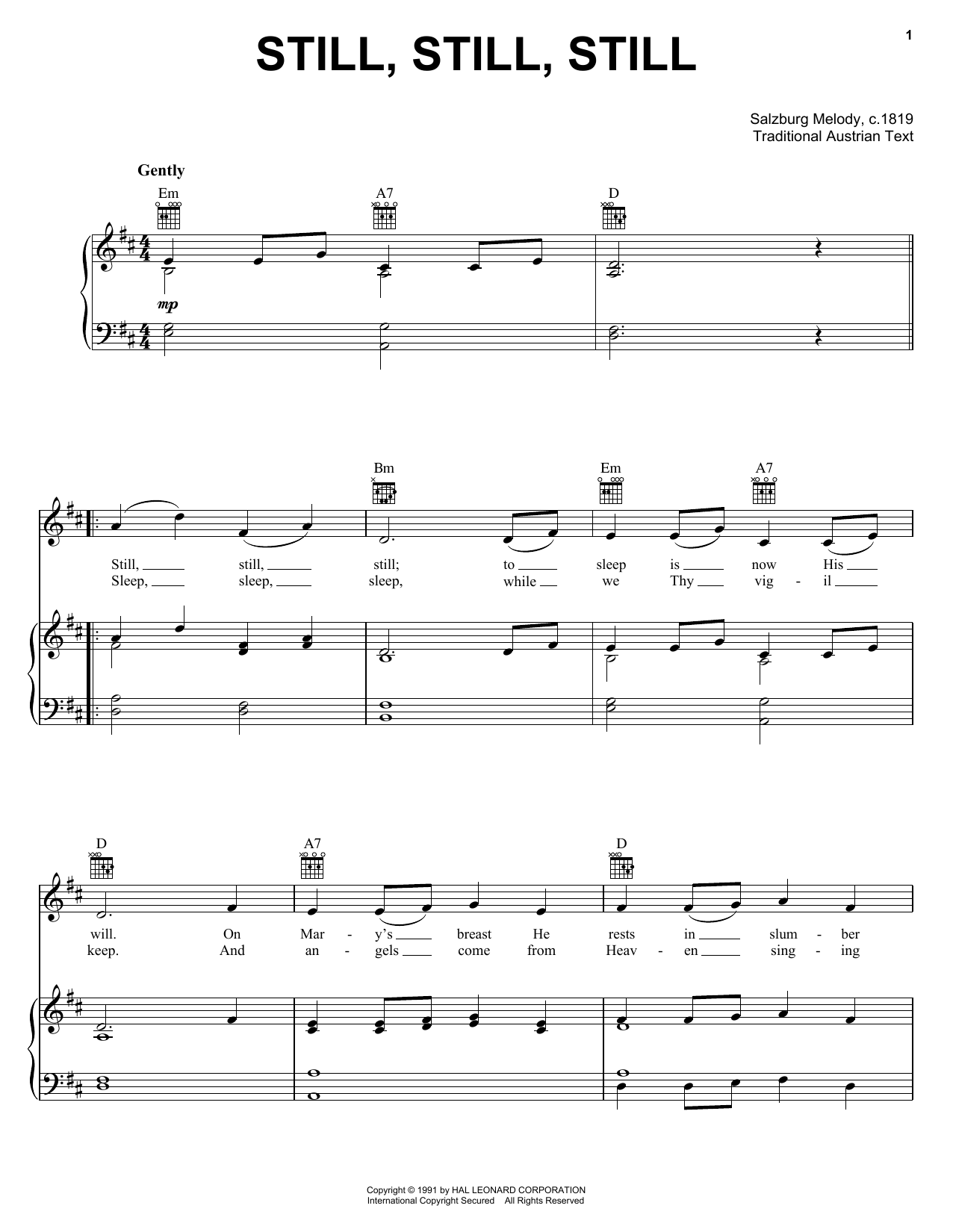 Produktgalerie: Seite 1 von 1 Still, Still, Still, Traditional, Gesang, Gitarre, Klavier