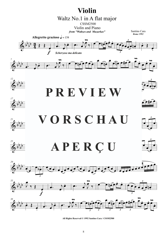 Product gallery: Page 9 of 11 Waltz No.1 in A flat major, , Violin and Piano