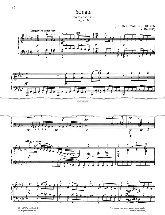 Produktgalerie: Seite 1 von 1 Sonata In F Minor (1783), Ludwig van Beethoven, Klavier