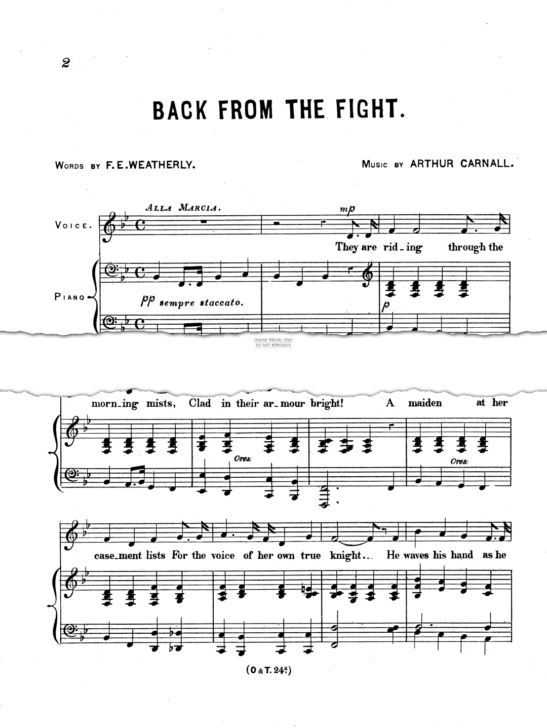 Produktgalerie: Seite 1 von 1 Back From The Fight, Arthur Carnall, Gesang, Klavier