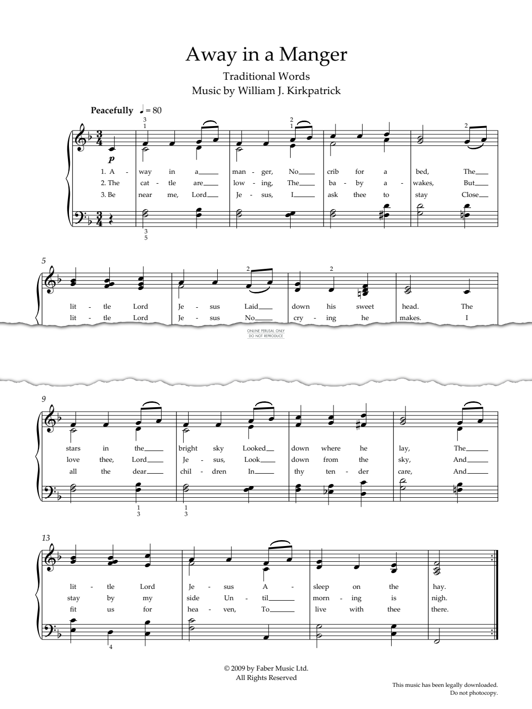 Product gallery: Page 1 of 1 Away In A Manger, W. J. Kirkpatrick