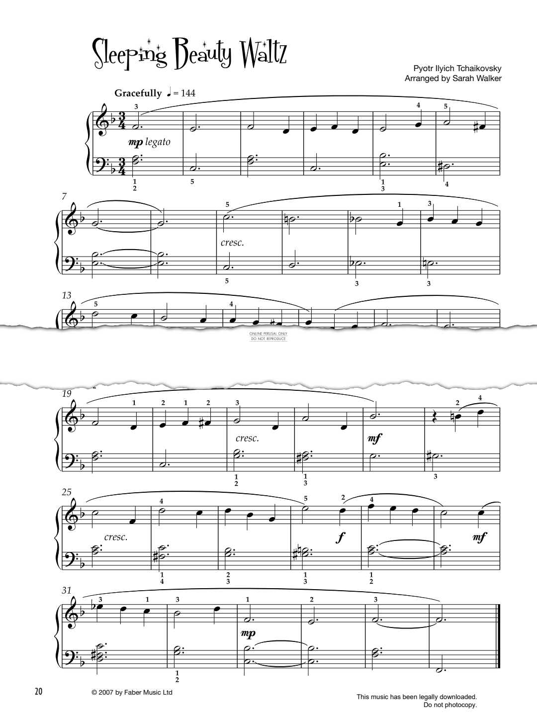 Produktgalerie: Seite 1 von 1 Sleeping Beauty Waltz, Pyotr Ilyich Tchaikovsky, Klavier