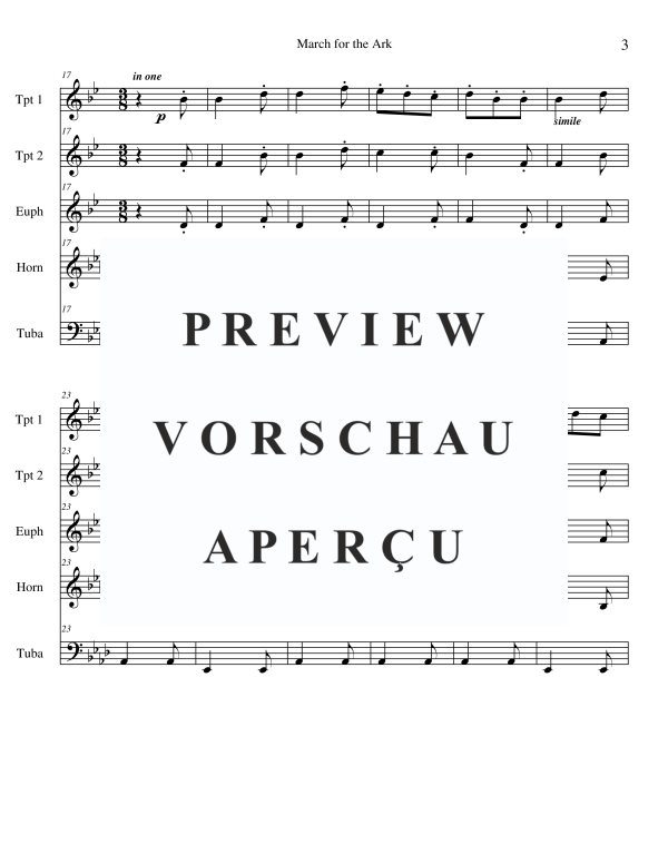 Produktgalerie: Seite 5 von 11 March For The Ark, , BlechblÀser Quintett