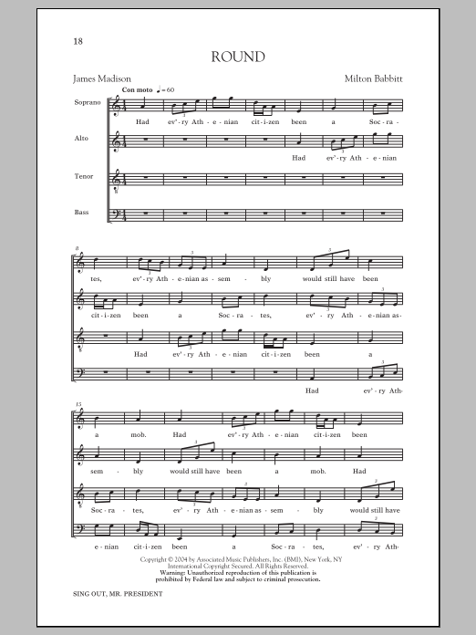Produktgalerie: Seite 1 von 1 Round, Milton Babbitt, Chor