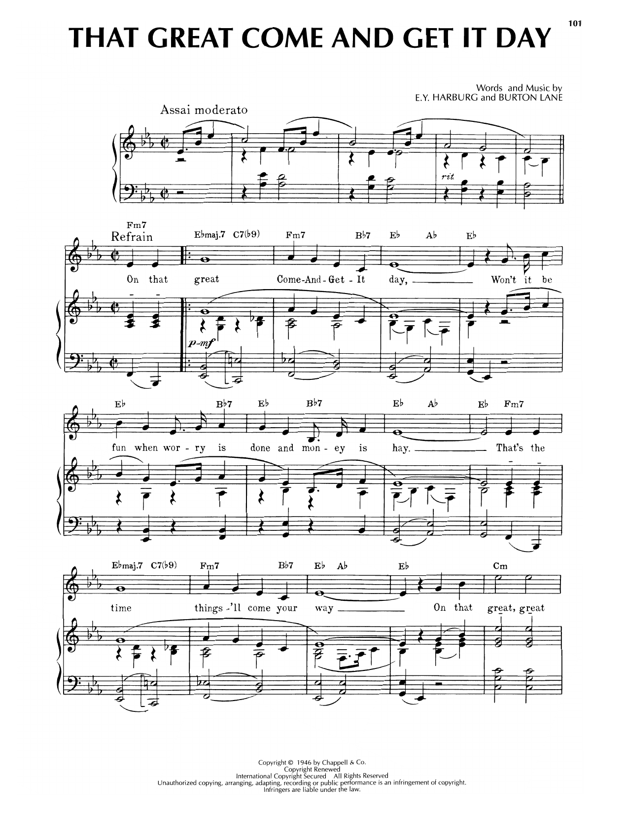 Product picture to: That Great Come-And-Get-It-Day (from Finian's Rainbow)