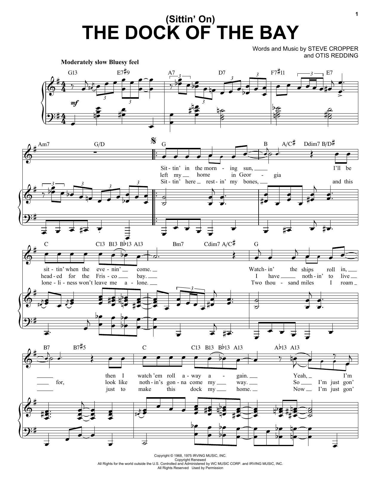 Product picture to: (Sittin' On) The Dock Of The Bay [Jazz version] (arr. Brent Edstrom)